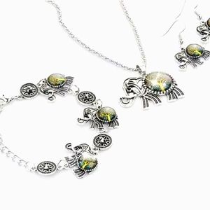 Tree of Life elephant jewelry set